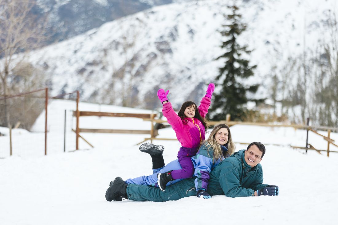 Ensaio na neve dos Andes
